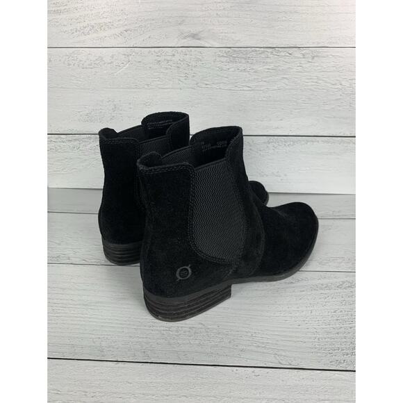 BORN Women's Size 7 M Black Bresson Suede Leather Slip On Booties Boots Shoes - Picture 9 of 14